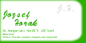 jozsef horak business card